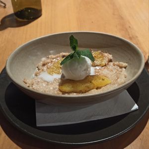 Coconut rice pudding at The Fat Duck in Te Anau