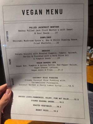 Menu as of Sep 25 at The Fat Duck in Te Anau