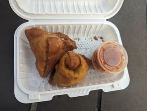 Samosas at NOSH India Bistro in Edmonton