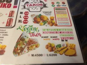 Vegan options  at Autentiko French Takos in Santiago