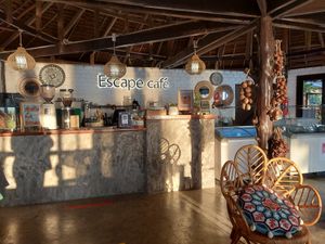 View of the counter at Escape Cafe in Koh Lanta