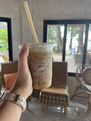 Iced latte oat milk  at Escape Cafe in Koh Lanta