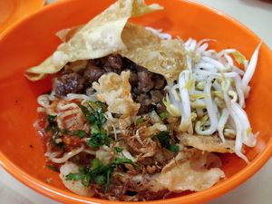 Wanton noodles at Smart Vegetarian - Sei Panas in Batam