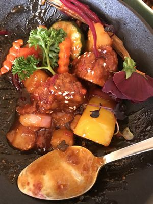 Sweet and sour 'chicken’ at Khu Khu in Auckland