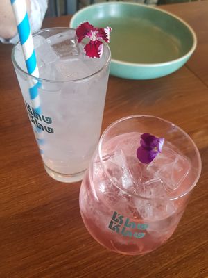 Valentine's cocktail and coconut mocktail at Khu Khu in Auckland