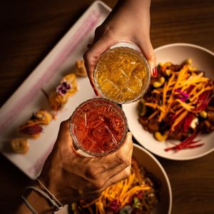 🍹 Raise your glasses to Khu Khu! This 100% 🌱 vegan cocktail packs a fun, energetic vibe. Perfect for a night out with friends! 🎉  at Khu Khu in Auckland