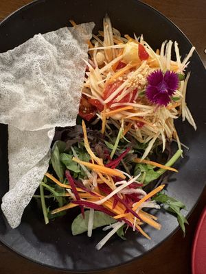Green papaya salad  at Khu Khu in Auckland