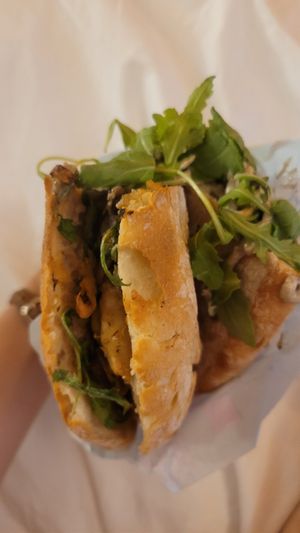Truffle sauce sandwich at Pans & Company - Gran Vía in Madrid