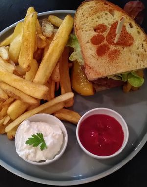 Burger del gatto mit Pommes at Katzentempel - Rosenheim in Rosenheim
