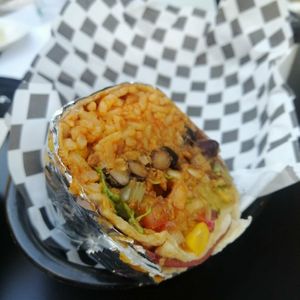 Vegan burrito at Nopal in Gran Canaria