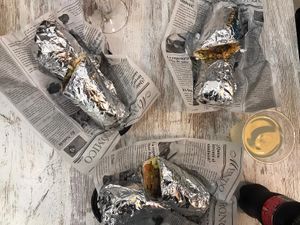 3 burritos and a lemonade without sugar at Nopal in Gran Canaria