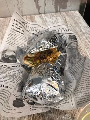 vegan burrito at Nopal in Gran Canaria