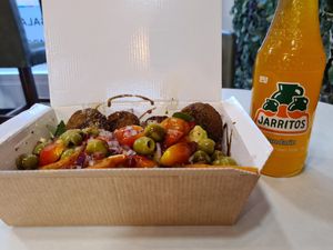 Large falafel box at Salata in Ashford