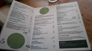 Menu at Julie's in Bergen