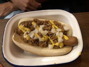 Coney dawg at Rad Apples in Dundee