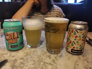 Beers (drinkable but nothing special) at Byron in Edinburgh