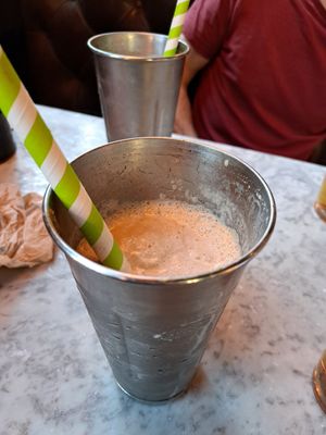Milkshake chocolat "peanot" butter at Byron in Edinburgh