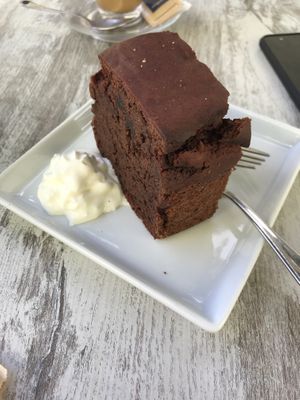 Tarta de chocolate y remolacha at Buena Vista Café in Fuerteventura