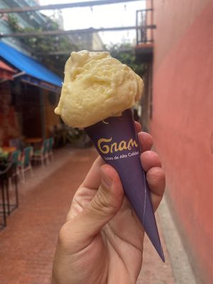 Cucurucho de piña colada 👌👌  at Gnam Gelateria in Magdalena