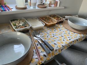 Pad Pak, Sticky Rice, Panang, Pad Med Mamuang  at Thai Street in Norwich