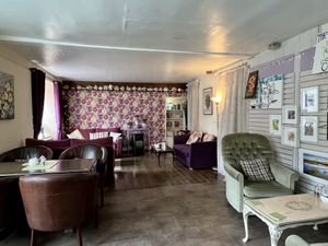 Seating at the front of the cafe, much more at the back   at The Wild Flour in Newtonmore