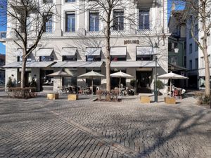 Exterior and outdoor seating at Molino - Select in Zurich