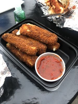 Vegan Mozzarella Sticks at Crust and Crumble in Asbury Park