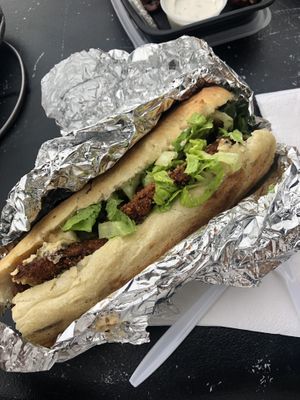  The original coal (vegan chicken jalapeño poppers, lettuce, tomato) at Crust and Crumble in Asbury Park