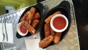 Mozzarella sticks. at Crust and Crumble in Asbury Park