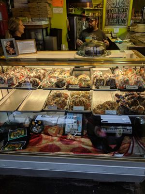 Bakery case - entire top shelf is vegan! at Crust and Crumble in Asbury Park