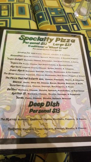 Vegan menu page 2 at Crust and Crumble in Asbury Park