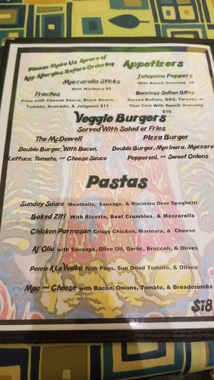 Vegan menu page 5 at Crust and Crumble in Asbury Park