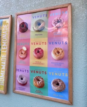 Menu of vegan donuts   at Whyte - VENUTS in Tokyo