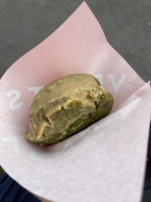 another picture of my matcha donut  at Whyte - VENUTS in Tokyo