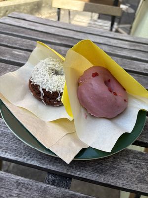 Coconut and Sakura donut  at Whyte - VENUTS in Tokyo