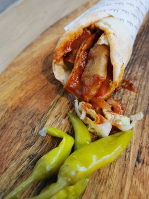 Vegansk kebab at Max Falafel in Norrkoping