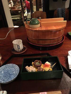 Boiled and startees at Tosuiro in Kyoto