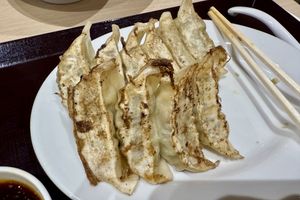 Gyoza plate   at NRT - T's Tantan - T1 in Narita