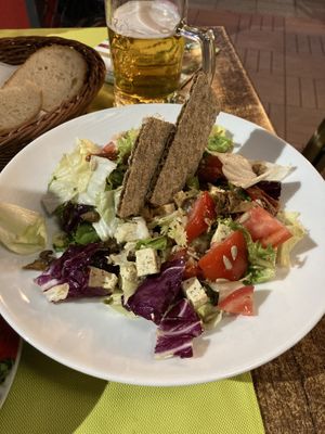 Vegan salad  at La Perla in Sighisoara