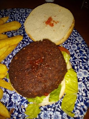 Vegan burger at The Tilley Stone in Gateshead