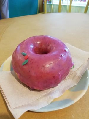 Festive mulled berry doughnut! at Siop Shop in Manchester