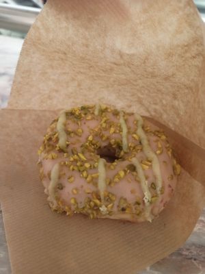 White nougat and pistachios at Brammibal's Donuts - KaDeWe in Berlin
