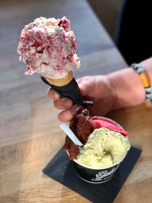 Artesan gelato - all vegan. at Ani's Café in Porvoo