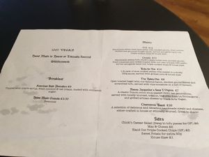 Menu at Lilith's  in Cheltenham