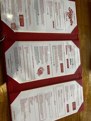 Menu card  at Saigon Noodle Bar in Buenos Aires
