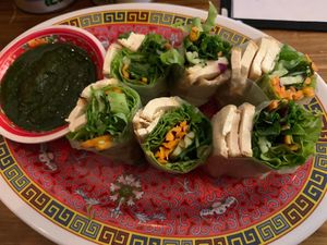 Vegan summer rolls at Saigon Noodle Bar in Buenos Aires