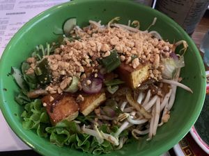Bun Xao Chay (vegan cold noodle dish) at Saigon Noodle Bar in Buenos Aires