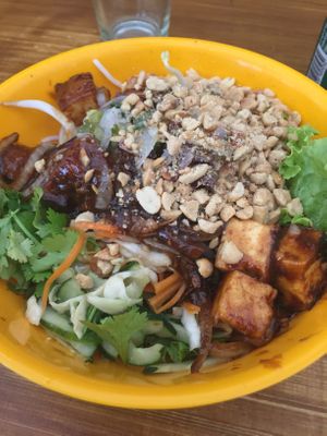 Vegan option called Bun xao Chay 300 Paseo  at Saigon Noodle Bar in Buenos Aires