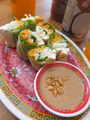 Tofu spring rolls at Saigon Noodle Bar in Buenos Aires