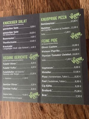 Schöne Auswahl an veganen Gerichten  at Big Baba in Achern
